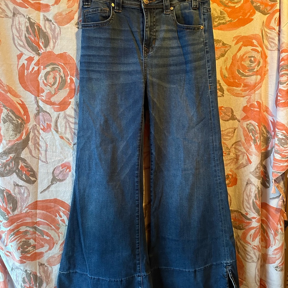 Classic Blue Flare Wide Leg Jeans
